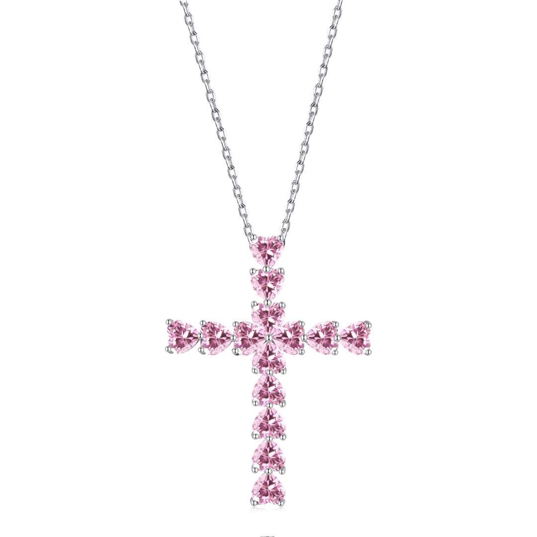 [Royal Jewelry]Radiant Cross Shape Necklace