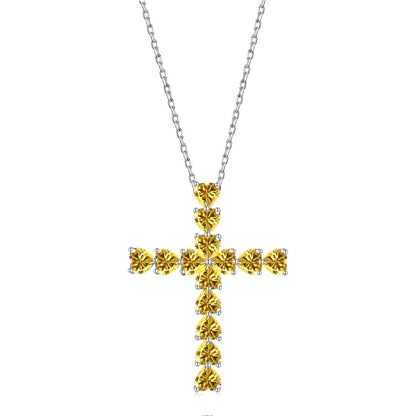 [Royal Jewelry]Radiant Cross Shape Necklace
