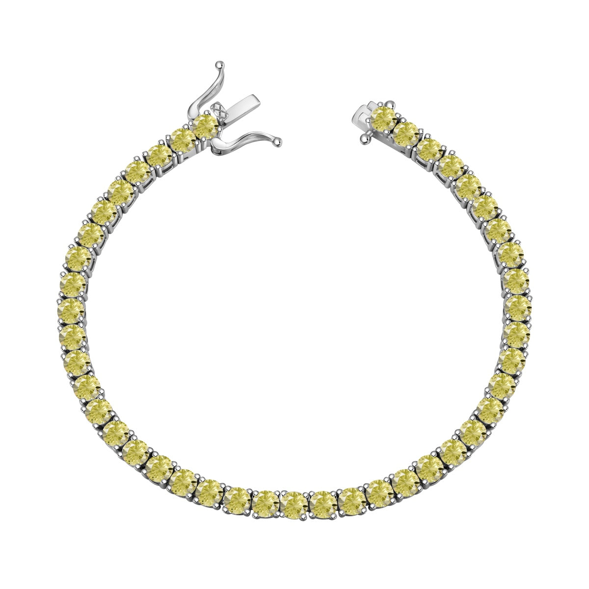 [Royal Jewelry]Ornate Dazzling Round Cut Tennis Bracelet