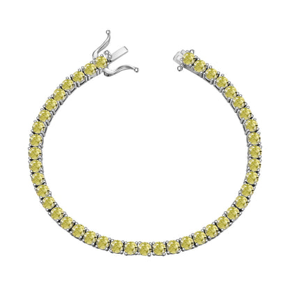 [Royal Jewelry]Ornate Dazzling Round Cut Tennis Bracelet