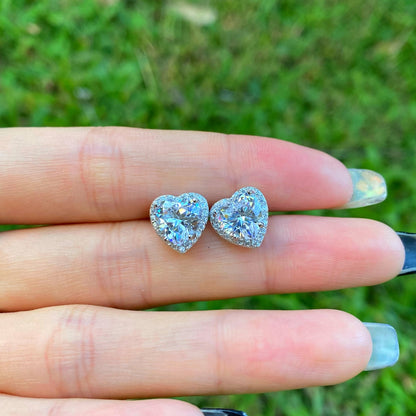 [Royal Jewelry]Sparkling Heart Shape Lover Earrings