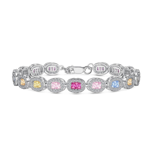 [Royal Jewelry]Exquisite Ornate Emerald Cut Daily Bracelet