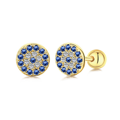 [Royal Jewelry]Devil's Eye Ear Bone Nail Earrings