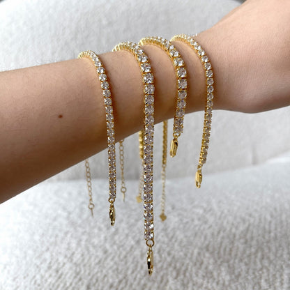 [Royal Jewelry]Sparkling Radiant Princess Cut Tennis Bracelet