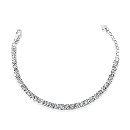[Royal Jewelry]Sparkling Radiant Princess Cut Tennis Bracelet