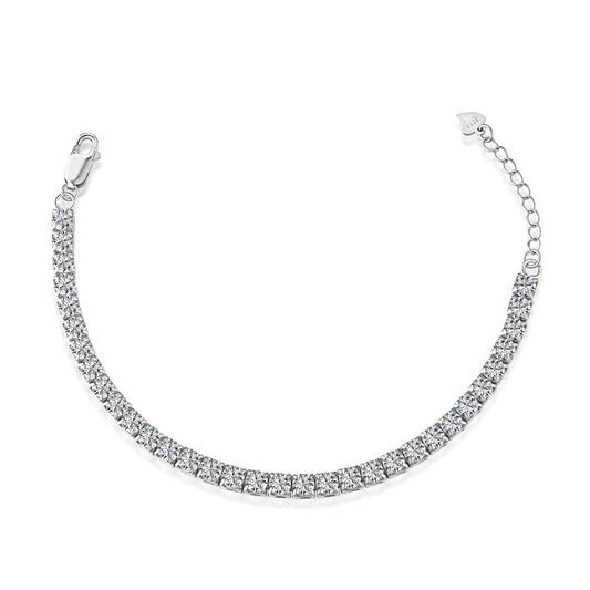 [Royal Jewelry]Sparkling Radiant Princess Cut Tennis Bracelet