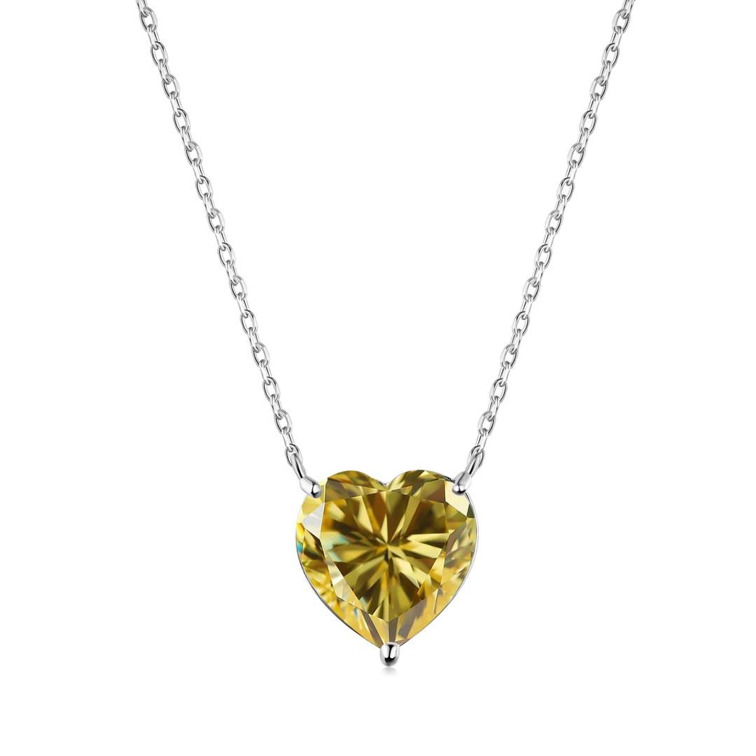 [Royal Jewelry]6.0 carat Radiant Heart Shape Necklace