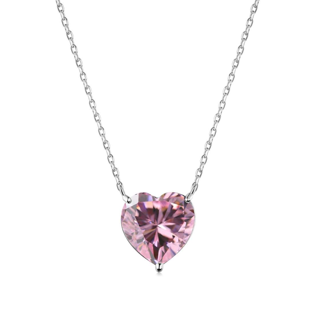 [Royal Jewelry]6.0 carat Radiant Heart Shape Necklace