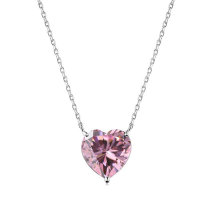 [Royal Jewelry]6.0 carat Radiant Heart Shape Necklace