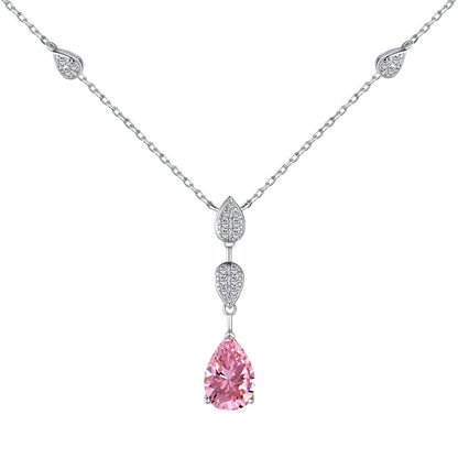 [Royal Jewelry]Dazzling Pear Cut Necklace