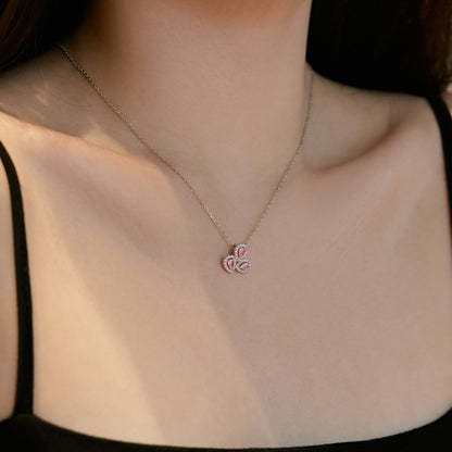 [Royal Jewelry]Elegant Flower Shape Pear Cut Necklace