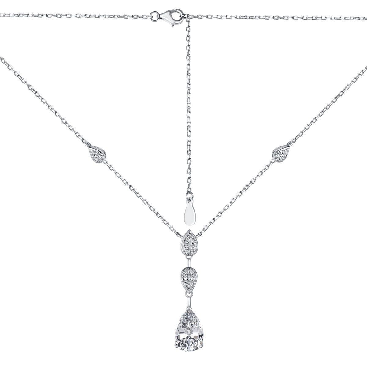 [Royal Jewelry]Dazzling Pear Cut Necklace