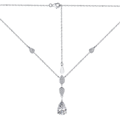 [Royal Jewelry]Dazzling Pear Cut Necklace