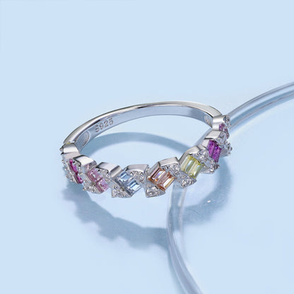 [Royal Jewelry]Delicate Vibrant Emerald Cut Daily Ring