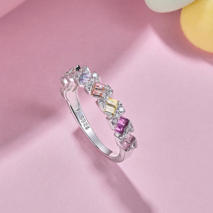 [Royal Jewelry]Delicate Vibrant Emerald Cut Daily Ring
