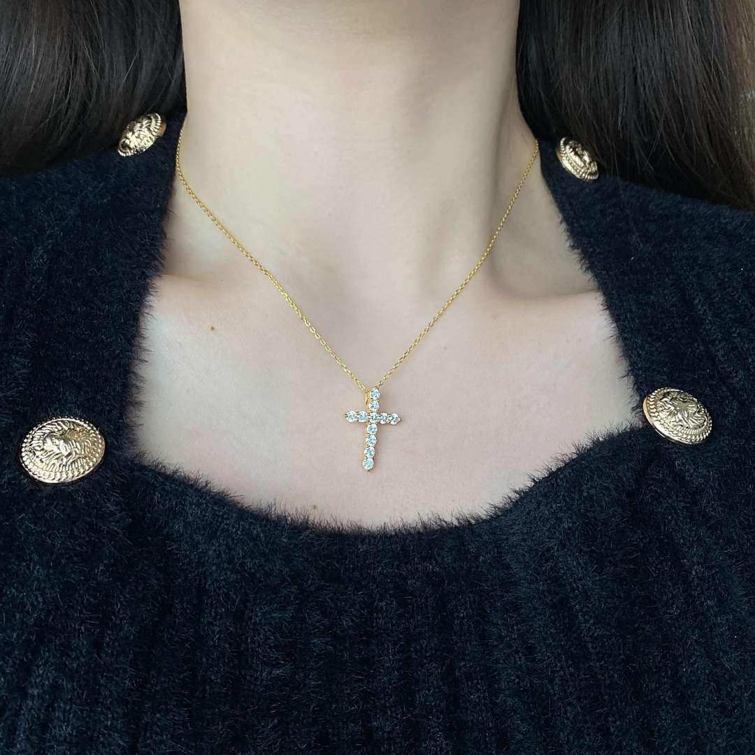[Royal Jewelry]Unique Cross Shape Necklace