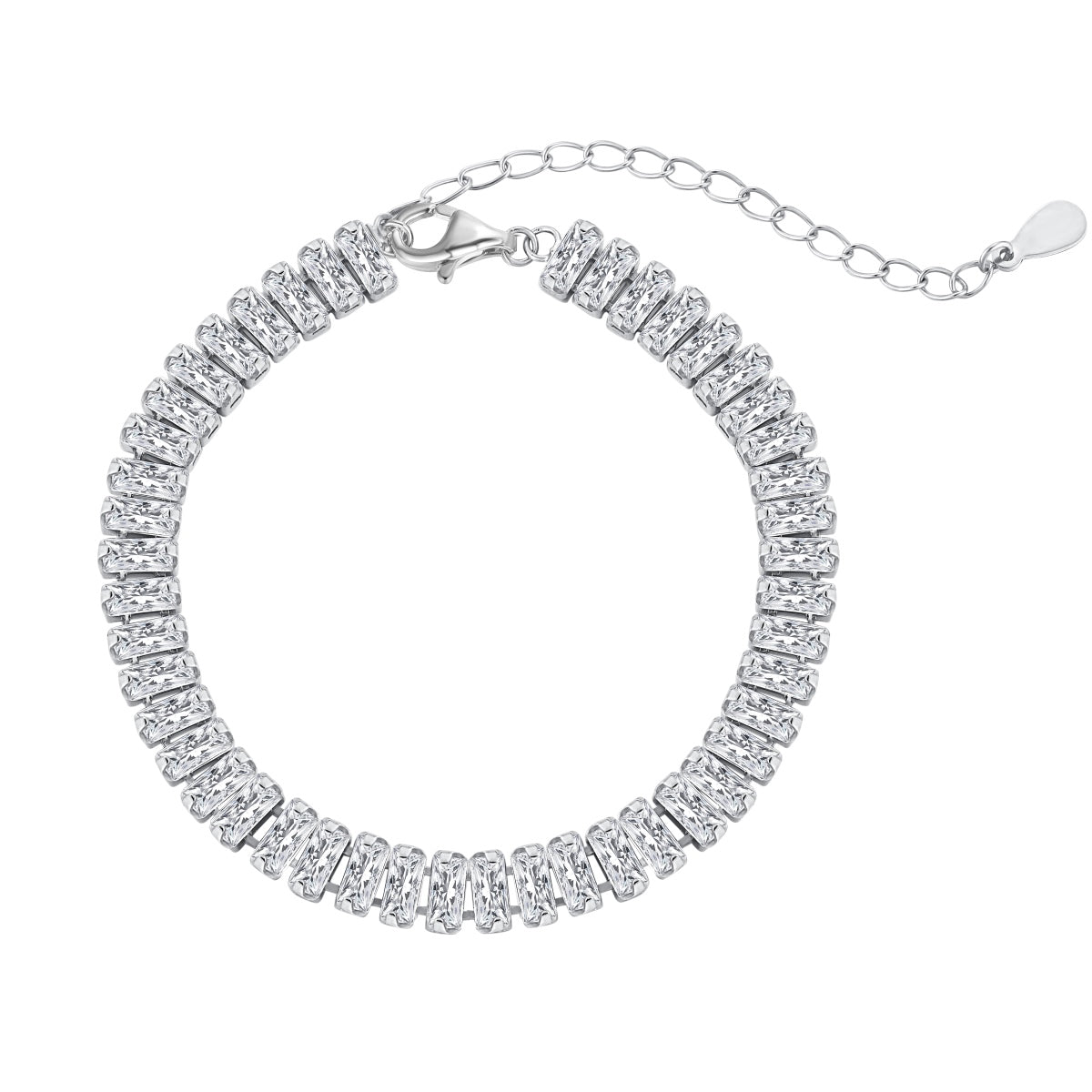 [Royal Jewelry]Exquisite Emerald Cut Daily Bracelet