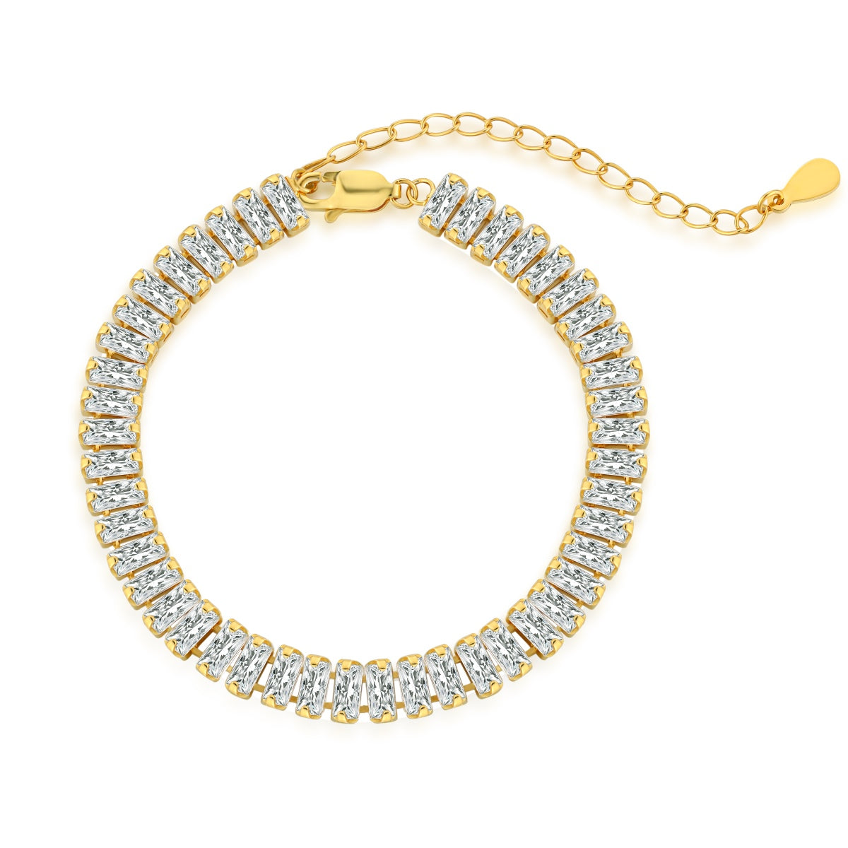 [Royal Jewelry]Exquisite Emerald Cut Daily Bracelet