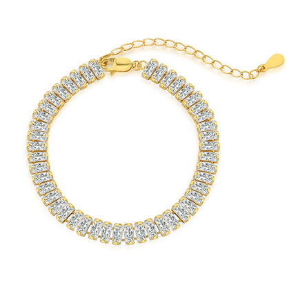 [Royal Jewelry]Exquisite Emerald Cut Daily Bracelet
