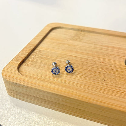 [Royal Jewelry]Devil's Eye Ear Bone Nail Earrings