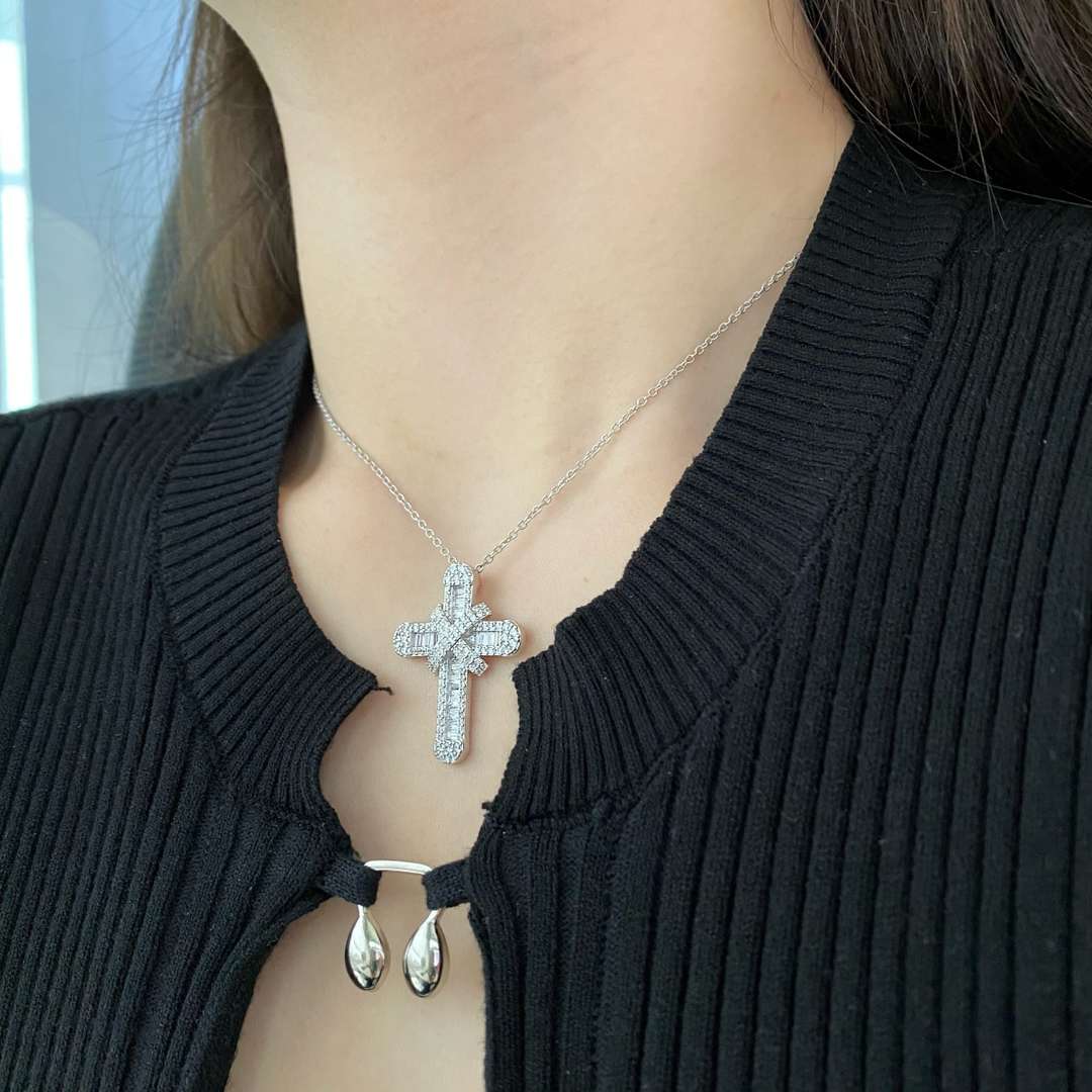 [Royal Jewelry]Gypsophila With Dimonds Necklace