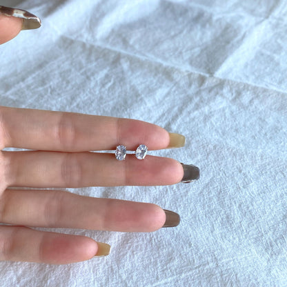 [Royal Jewelry]Oval Classic Dignified Elegant Earrings