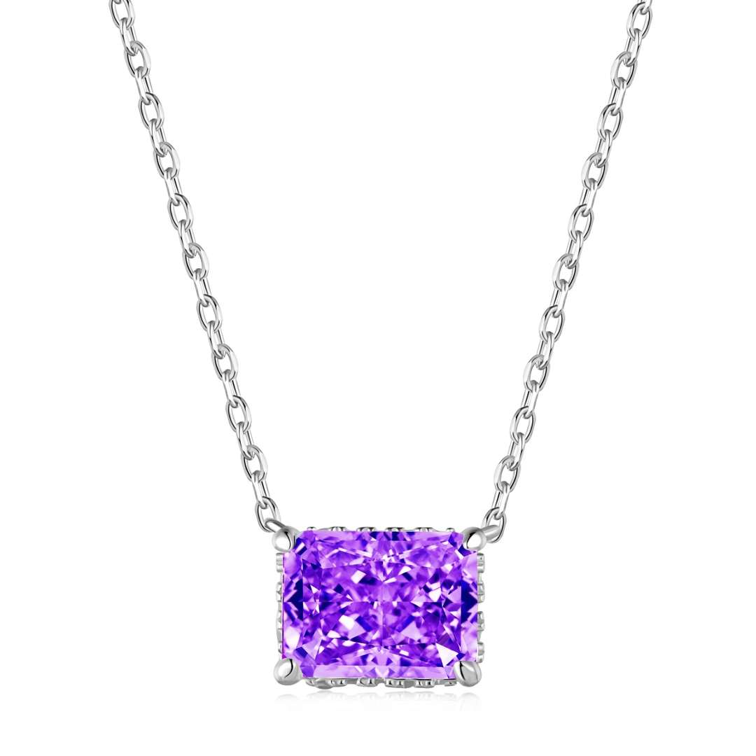 [Royal Jewelry]Luxurious Square Shape Colorful Necalack