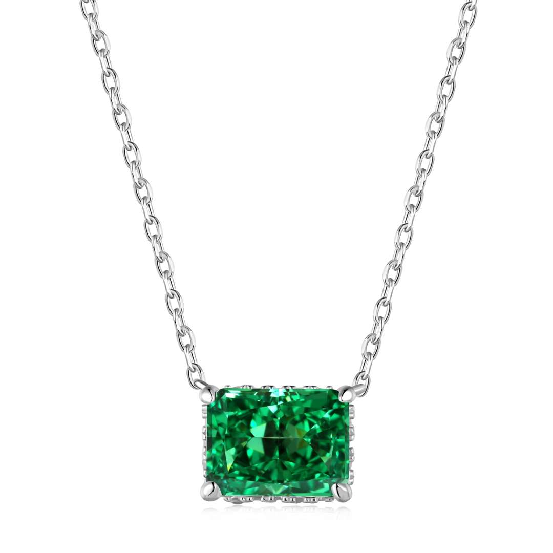 [Royal Jewelry]Luxurious Square Shape Colorful Necalack