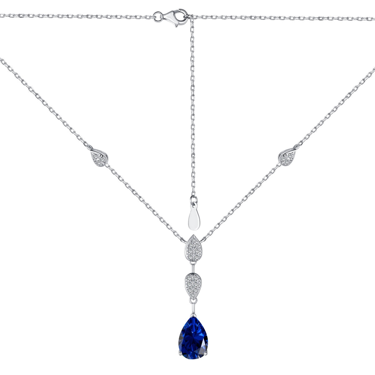 [Royal Jewelry]Dazzling Pear Cut Necklace