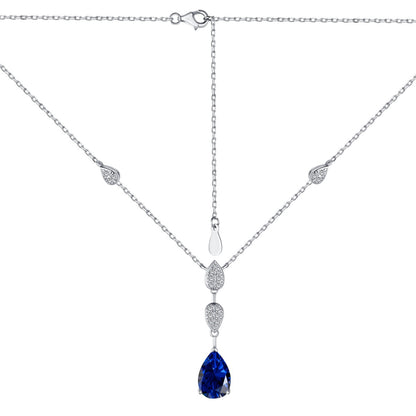 [Royal Jewelry]Dazzling Pear Cut Necklace