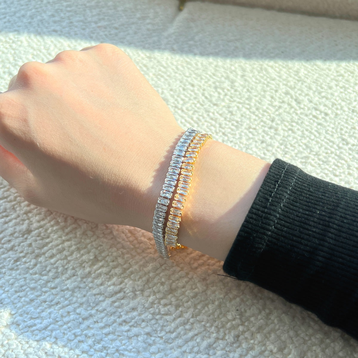 [Royal Jewelry]Exquisite Emerald Cut Daily Bracelet