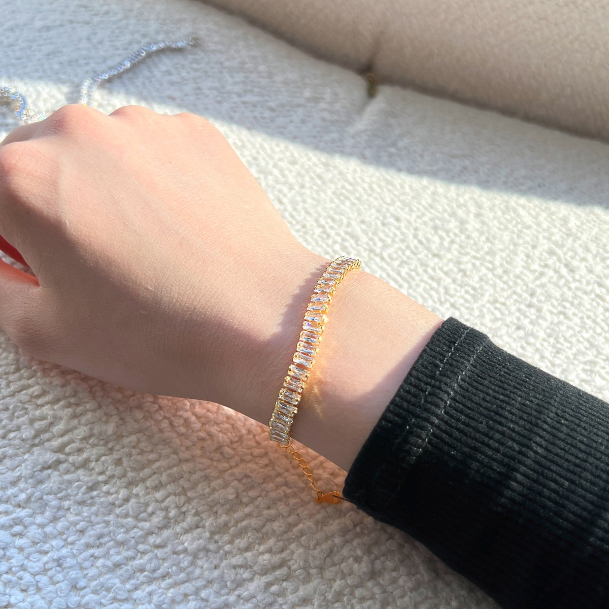 [Royal Jewelry]Exquisite Emerald Cut Daily Bracelet