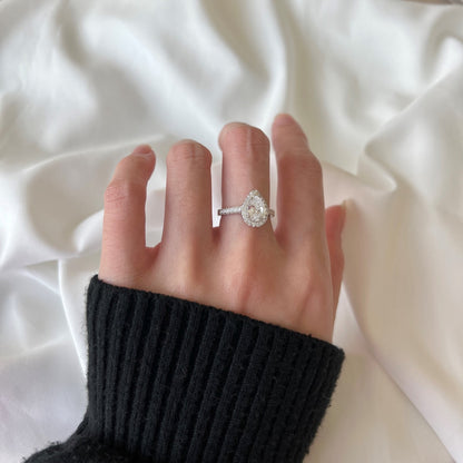 [Royal Jewelry]1.0 Carat Luxurious Resplendent Water Drop Shape Wedding Ring