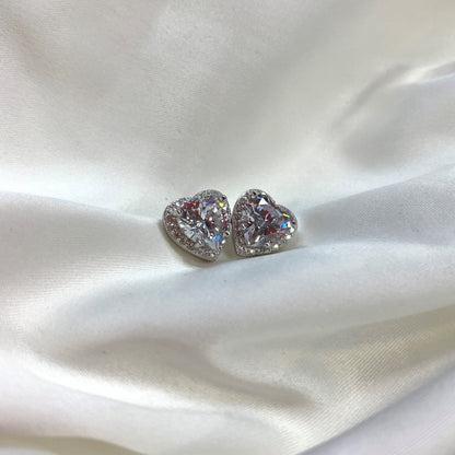 [Royal Jewelry]Sparkling Heart Shape Lover Earrings