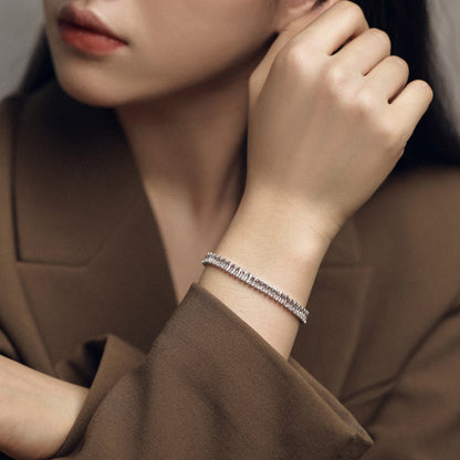 [Royal Jewelry]Exquisite Emerald Cut Daily Bracelet