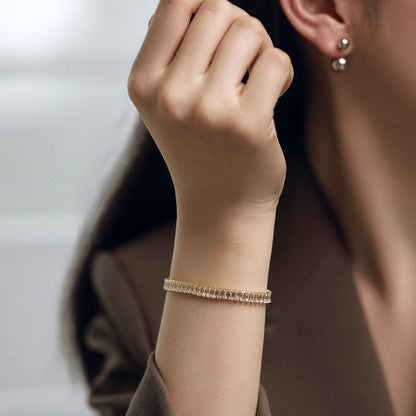 [Royal Jewelry]Exquisite Emerald Cut Daily Bracelet