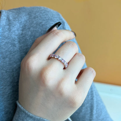 [Royal Jewelry]Eternity Round Cut Tennis Ring