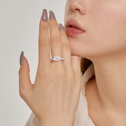 [Royal Jewelry]Exquisite Colorful Radiant Cut Party Ring