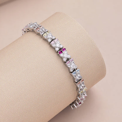 [Royal Jewelry]Unique Colorful Flower Shape Daily Bracelet