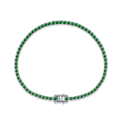 [Royal Jewelry]Dazzling Colorful Round Cut Daily Bracelet