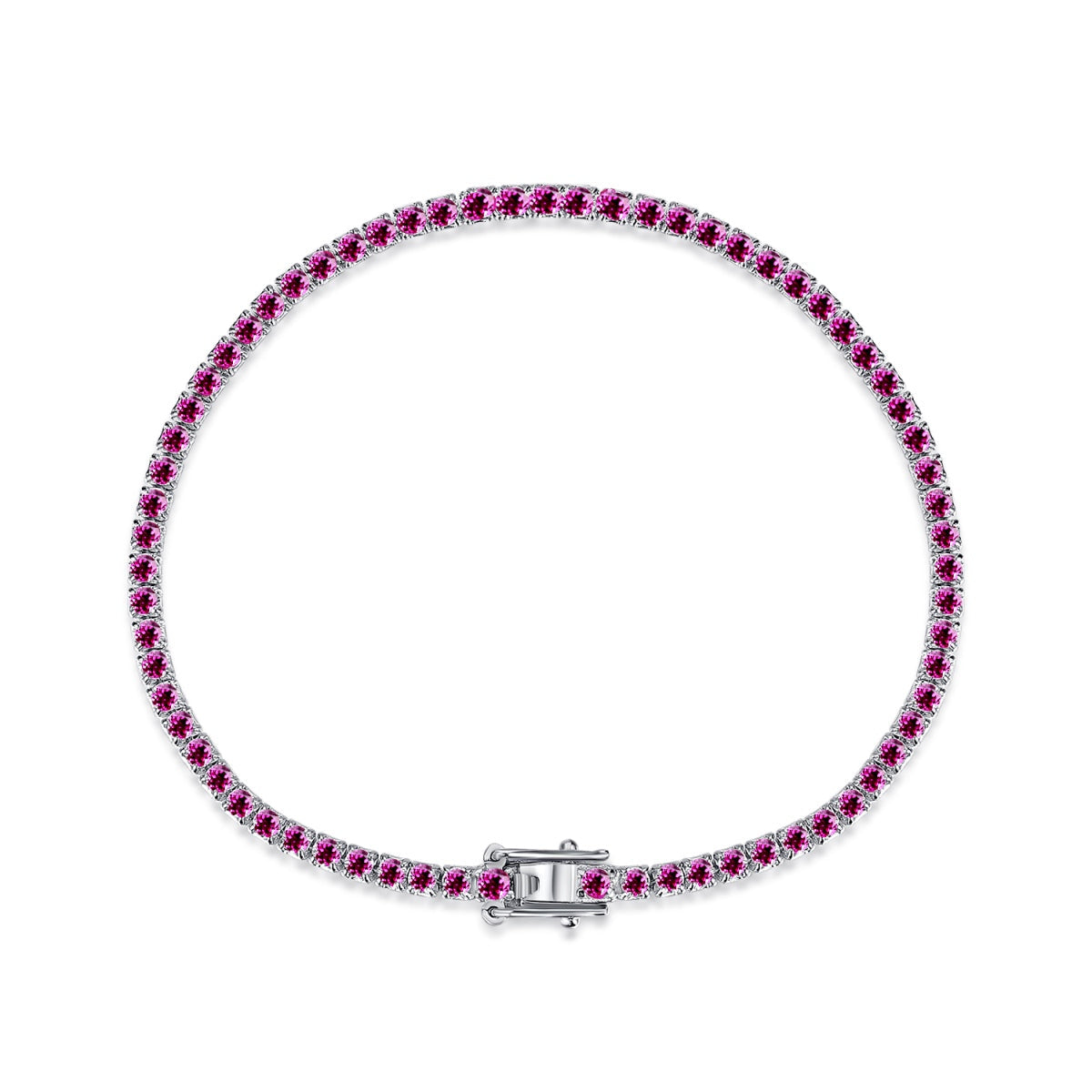 [Royal Jewelry]Dazzling Colorful Round Cut Daily Bracelet