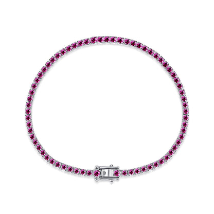 [Royal Jewelry]Dazzling Colorful Round Cut Daily Bracelet