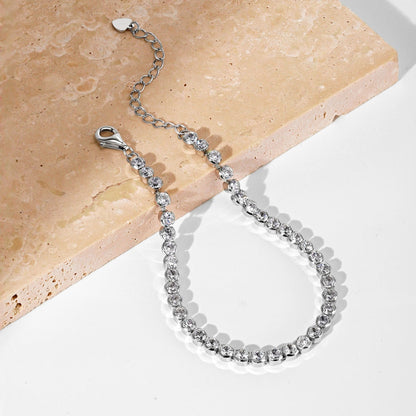 [Royal Jewelry]Ornate  Sparkling Round Cut Daily Bracelet