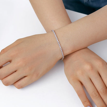 [Royal Jewelry]Dazzling Sparkling Round Cut Daily Bracelet