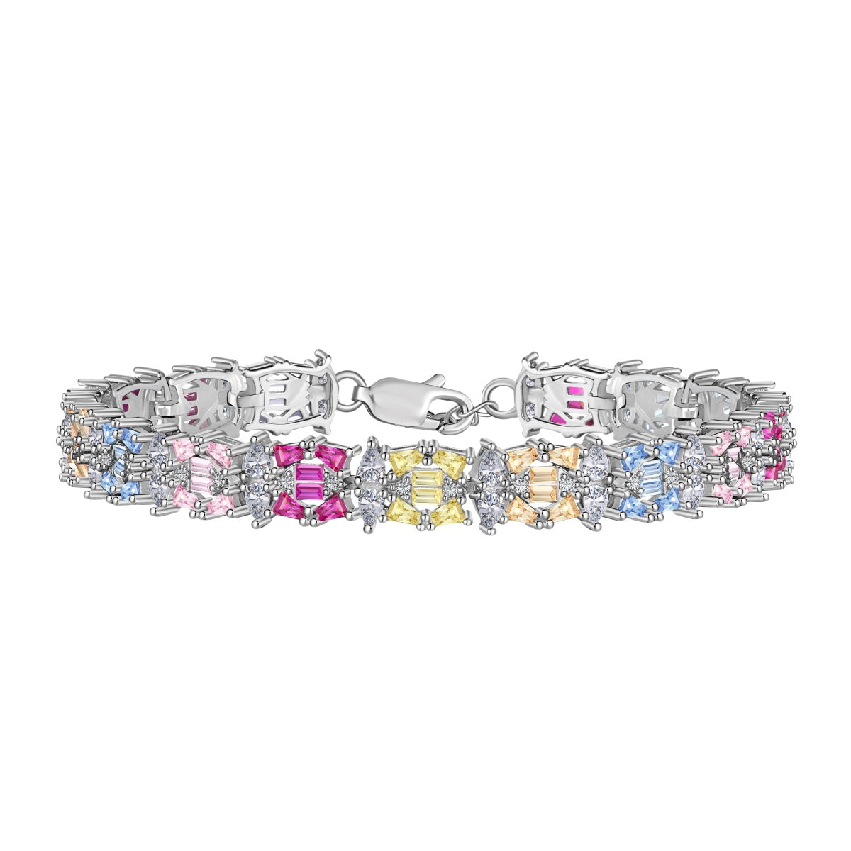 [Royal Jewelry]Delicate Colorful Multi Cut Party Bracelet
