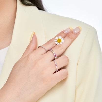 [Royal Jewelry]Elegant Vivid Round Cut Daily Ring