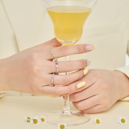 [Royal Jewelry]Elegant Vivid Round Cut Daily Ring