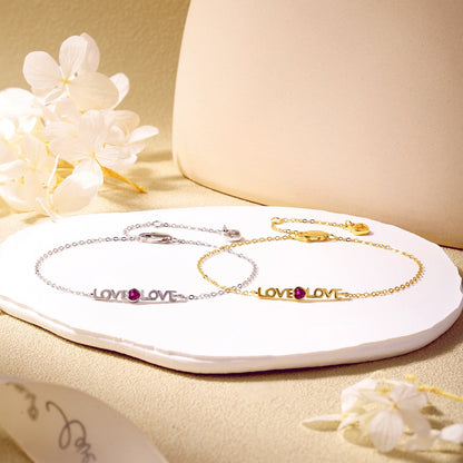 [Royal Jewelry]Romantic Heart Shape Lover Bracelet
