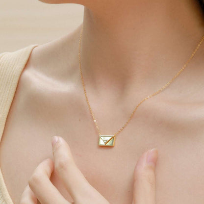 [Royal Jewelry]Envelope Heart Shape Mother's Day Necklace