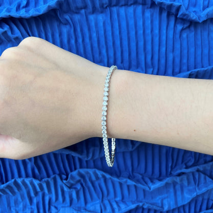 [Royal Jewelry]Sparkling Round Cut Daily Bracelet